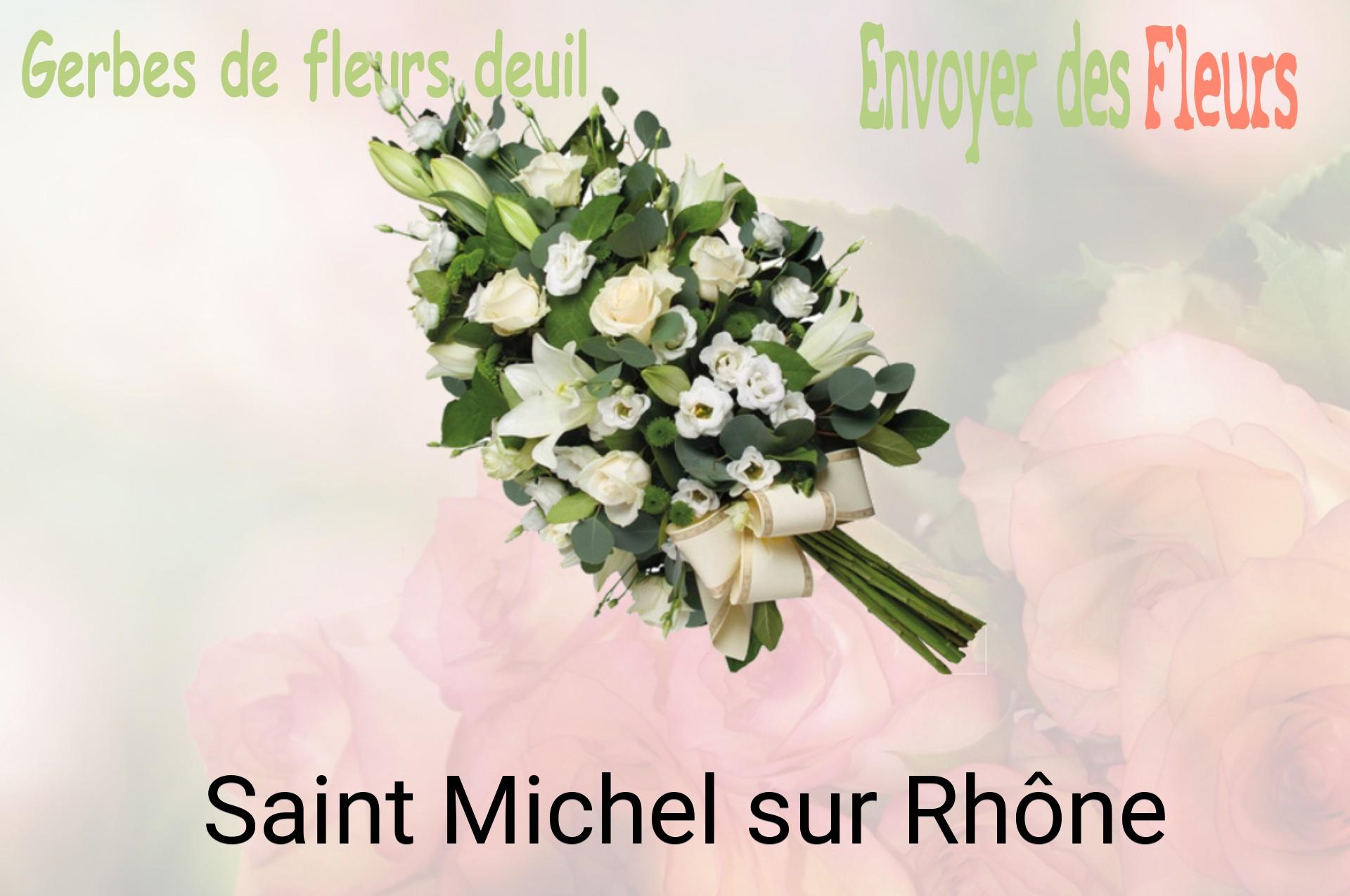 Gerbe de fleurs de deuil livrée à Saint-Michel-sur-Rhône